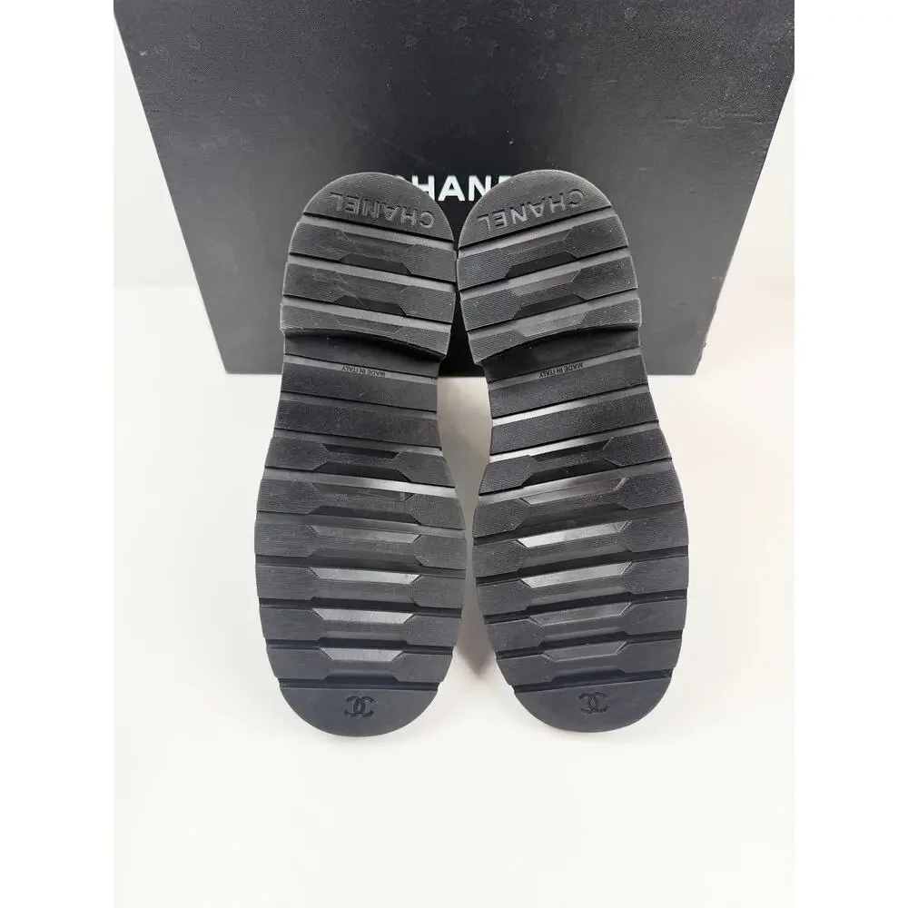 Size 38/8 - Chanel Quilted Leather Combat Boots